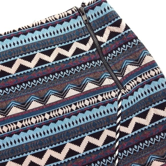 Revolve Greylin Stannis Zip Aztec Tribal Skirt Size L - Picture 2 of 3